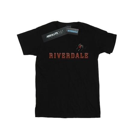 Riverdale Dam/Kvinnors Spindel Brosch Bomull Boyfriend T-Shirt Black XXL
