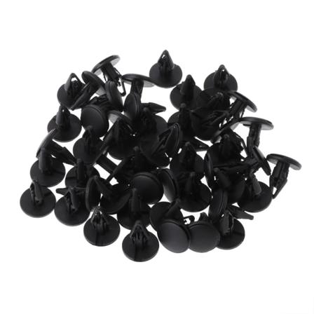 50 st Universal 6 mm hål Auto Fästelement Bil Trunk Tak Plast Nitar Clips