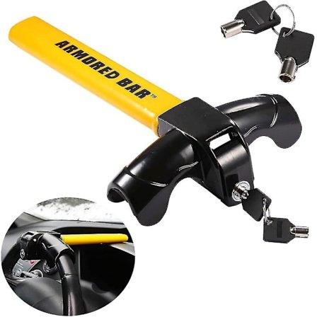 Bilrattstyre Lås Universal, Maximal Säkerhet Rattlås, Stöldskydd T-stång Stöldskydds Enhet