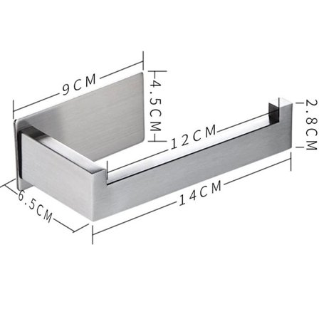 Toalettpapirholder uten boring toalettpapirholder selvklebende rustfritt stål papirholder for bad