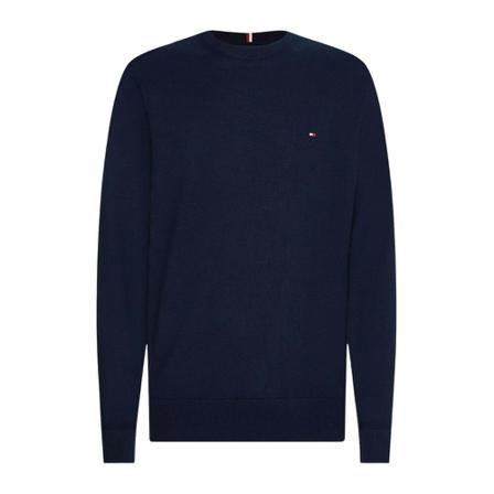 Tommy Hilfiger, Round-neck Knitwear Niebieski, Mężczyzna, Rozmiar: L