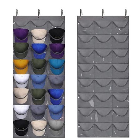 Baseball hatthylla, 24 organizer cap dörren