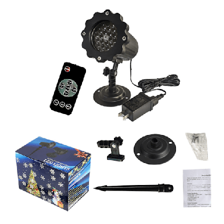 Jule LED Udendørs Projektor, Vandafvisende Spotlight med Fjernbetjening, Jule-Halloween Dekorationsprojektor