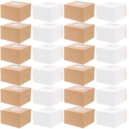 Eggeplomme kakeboks Kakeemballasje boks for hjemmet 40 stk Kreative papirbokser (LGL)