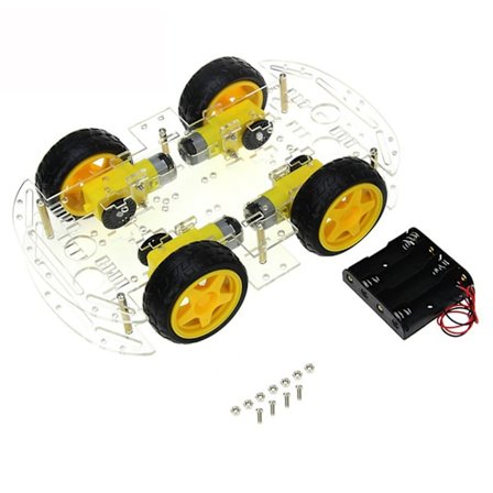 Smart Robotbilsett Akryl 4WD DIY Chassis for Håndverk