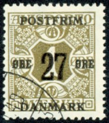 Danmark - 27 øres provisorie 1918