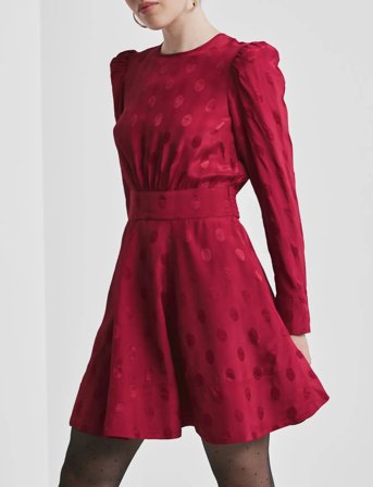 by Ti Mo Viscose Mini Dress - Red - S