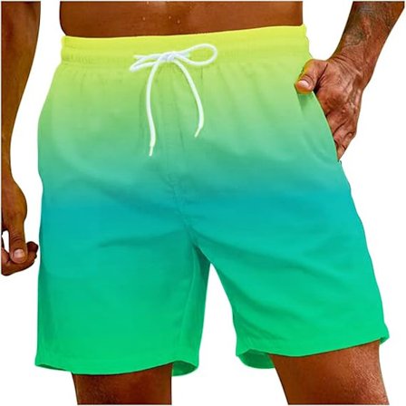 Herrshorts Dragsko Shorts Herrshorts för Män med Fickor Strandkläder Män Herr Gradient Tryck Strand Casual Byxor