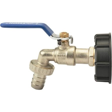 IC IBC Tankadapter 1/2 toms gjengekontakt messing reserveventil beslag deler vann hage Blå vannkran