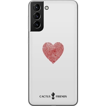 Kompatibelt Mobildeksel til Samsung Samsung Galaxy S21+ 5G Cactus and Friends - Fingerprint Love