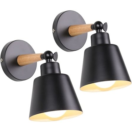 2-pack industriell vägglampa och taklampa i vintagestil E27[JSR]