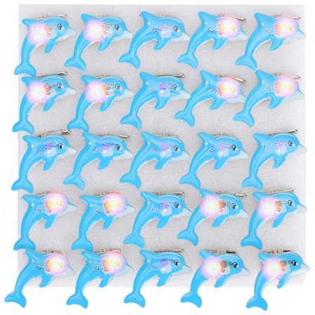 25 kpl Kiiltävä LED-valo Delfiinin muotoinen merkki jouluun, Halloweeniin ja juhlalahoiksi