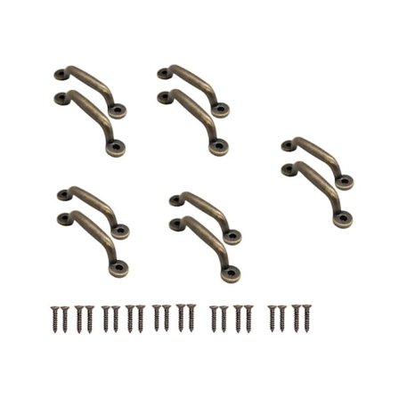 Sæt af 10 Antik Bronze Antik Skuffegreb til Skuffer, Skabe, Kommoder, Køkkener, Sideborde, Kister, 90 x 22 mm