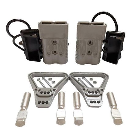 2 stk. 350A 2AWG Batterikontaktkabel Hurtigkoblingssett Kompatibelt med Anderson-kontakt Kompatibelt med ATV-vinsj Gr-WELLNGS
