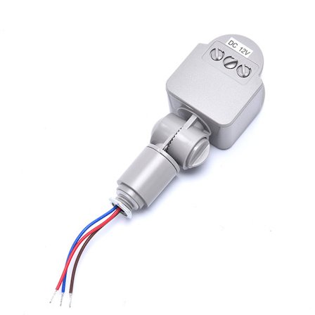 Rörelsesensor DC12V Infraröd PIR-rörelsedetektor Utomhus Sens Vit 12v