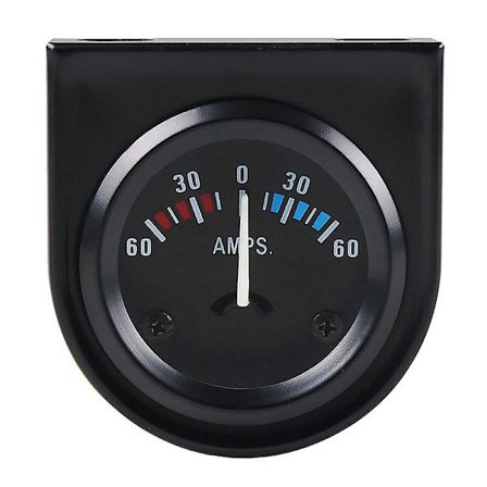 2 Tums 52mm 12V Bil LED-Pekares Auto Båt Amperemätare 60-0-60 Amp Svart