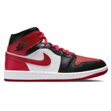 Jordan 1 MID Alternate Bred TOE (W) Rød, Dame Sneakers, Størrelse: 35 1/2 EU