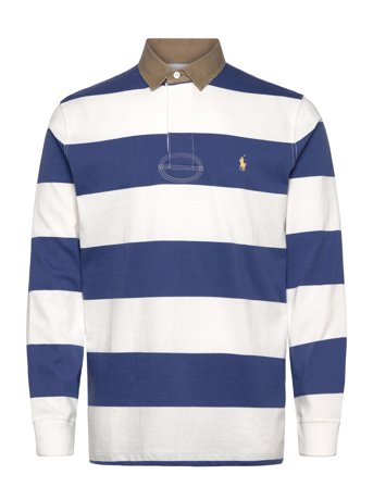 Polo Ralph Lauren Classic Fit Khaki-Collar Rugby Shirt - Blue - XXL