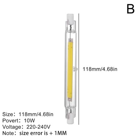 LED R7s COB 78mm 118mm Himmennettävät lasiputket 15W 30W Lampun vaihto
