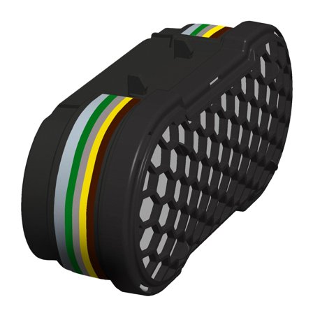 CleanSpace PAF-0052 ABEK1 P3 Kombinationsfilter för Cleanspace filteradapter 304890, Andningsskydd