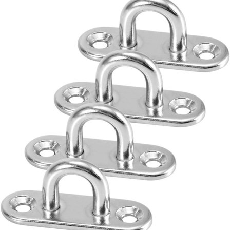 Øjeplade i rustfrit stål øjeboltebeslag - loftskrog U-formet vægkrog