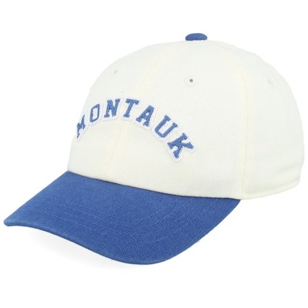 American Needle - Beige unconstructed Keps - Kids Montauk Slouch Ivory/Royal Dad Cap @ Hatstore