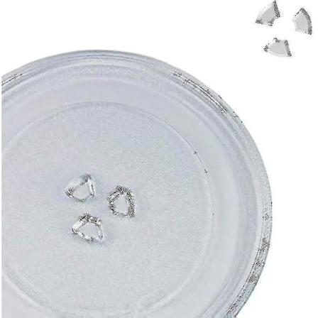 Universal mikroaaltouunin pyörivä lasilevy 3 kiinnittimellä, 245 mm