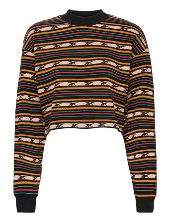 Cl Camp Stripe Crew Sweat-shirt Genser Brun Reebok Classics