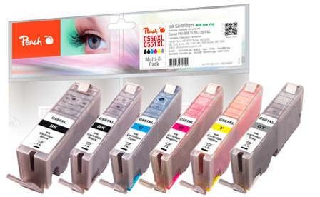 PEACH Ink PEACH PI100-312 Canon PGI-550XL/CLI-551XL Multi-6-Pack | bk, pbk, c, m, y, g