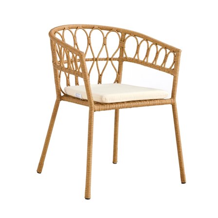 Surabaya-tuoli luonnonvalkoinen 59x56x77,5 cm