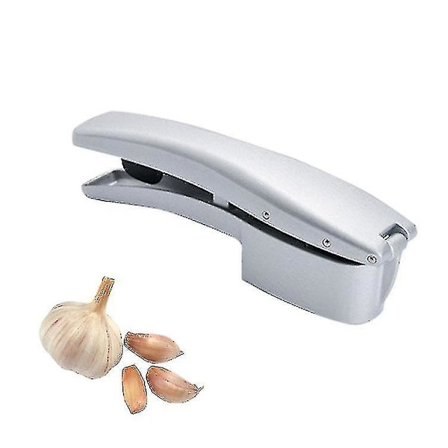 Valkosipulipuristin 2-in-1, Alumiininen Valkosipulihienonnin Viipaloija Murskain Ergonomisilla Keittiötyökaluilla