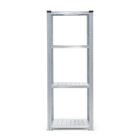 Regalsystem TRANSFORM, Grundmodul mit 4 Böden, 1972 x 600 x 600 mm, verzinkt