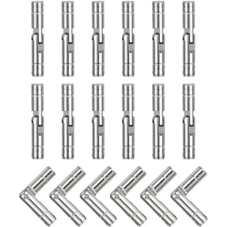 18 stk. messing usynlige hængsler - 30 x 5 mm - foldebeslag - skjulte cylinderhængsler til souveniræske - skabshængsler