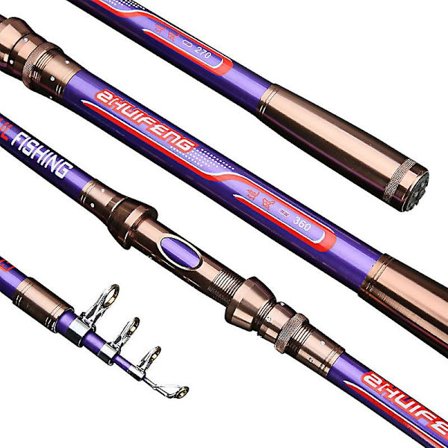 2.1/2.4/2.7/3.0/3.6m Portabelt Fiskespö Offshore Fiske Metallhjul Utdragbara Floder Sjöar