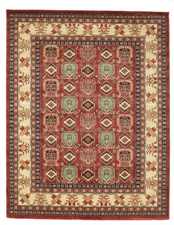 Kazak Simav Rouge/Beige Oeko-Tex Tapis
