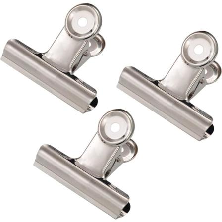 Store metallklipser for hengende 20-pakke 2 tommer sølv bulldog papirklips