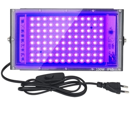 100W LED UV-projektorlys IP65 vanntett, UV LED ultrafiolett lampe, effektbelysning for akvarium, fest, fluorescerende maling, fluorescerende plakat, 