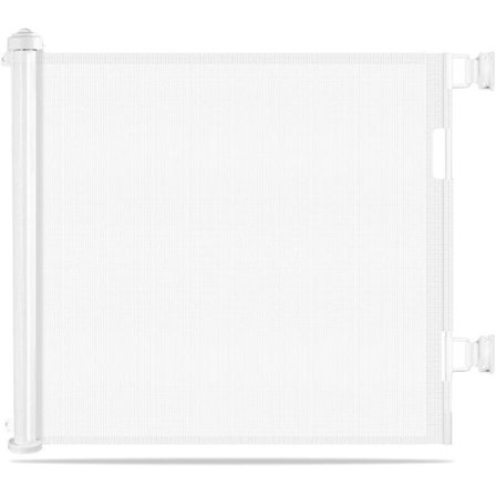 Ekstra Bred Sikkerhetsgrind for Baby og Kjæledyr, Utvidbar Opp Til 150 cm (Hvit) - Kompatibel med Ulike Merker