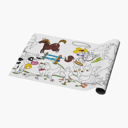 Ritpapper på rulle bondgård 4 m - Biltema