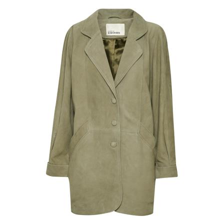 Karen by Simonsen, Bobby KB Leather Blazer Groen, Dames, Maat:L