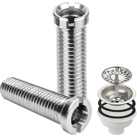 Forbabe 2 stk. vaskehullskrue, M12 x 50 mm rustfrie vaskehullskruer reservedeler, sølvfargede vaskehullskruer for silventiler/[GKS] 50mm2Pcs