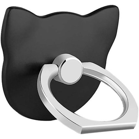 Telefonringhållare, mobiltelefonfingergrepp, telefonringgrepp för alla smartphones (svart)