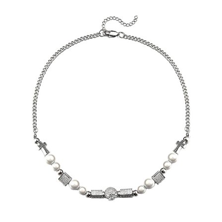 Halskjede med anheng perle halskjede for menn (1 stk)