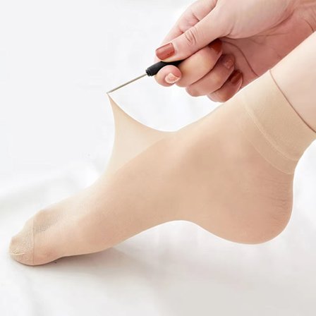 One Size;Complexity-10 Par Dame Silke Strømper, Sommer Hudfarve Tynde og Komfortable Ankelstrømper