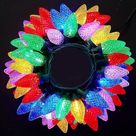 C9 Julebelysning Utendørs Juledekorasjoner 60 LED-lys Juletrelyssett For Innendørs Utendørs Bryllup, Ferie-lingling}