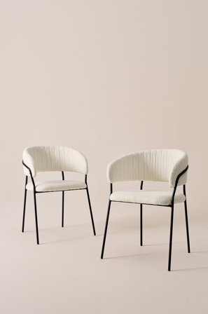 Jotex - Stol 2-pakke Naturhvit - VIKEN - Kjøp Spisestoler & kjøkkenstoler hos Jotex