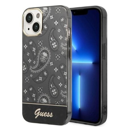 Guess GUHCP14MHGBNHK iPhone 14 Plus 6,7" sort/sort hardcase Bandana Paisley
