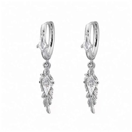 Sirliga Fjäderörhängen i Legering med Kubisk Zirkonia, Minimalistiska Smycken, Present till Kvinnor, Modeaccessoar, Flerfärgade