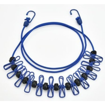 OBOSOE Udtrækkelig bøjle med 12 klemmer - perfekt til rejser og camping