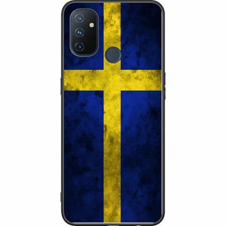 Oneplus Nord N100 Svart Skal Sverige Flagga